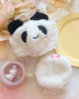 Girl heart panda underwear winter plush Japanese no steel ring brafs