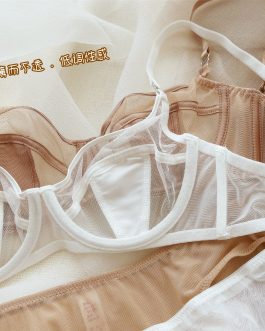 Girl sexy ultra-thin lace mesh bra