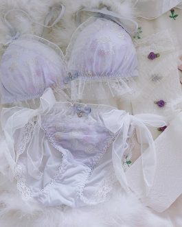 Japanese thin cup lingerie bow