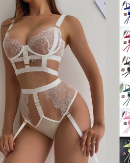 Sexy Lingerie Eyelashes Lace Sling Body Shaping Split Suit