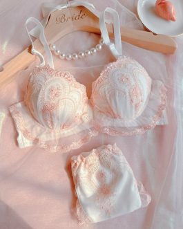 Sweet embroidery lace lingerie