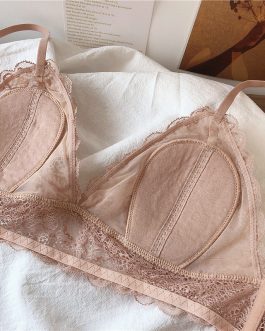 Wriufred Ultra-thin rabbit ear lace bra set