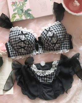 Wriufred girl underwear soft sexy cute black bra