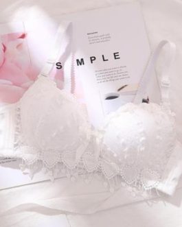 New Spring Summer Bras for Teenagers Cute Bow Comfortable Underwear for Girls Made of Cotton Wireless Ladies Lace Sexy Lingerie